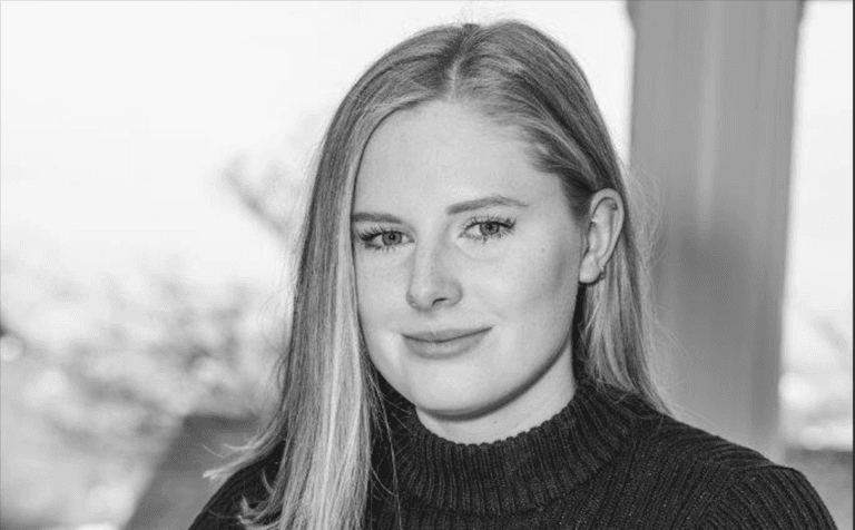 girl in black and white